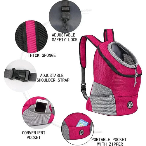 Pet Dog Travel Backpack Portable Outdoor Breathable Mesh Cat Puppy Double Shoulder Carrier Bag for Small Large Dogs Pet Supplies | Luvikno