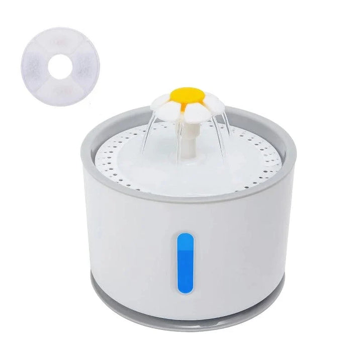 Automatisk kjæledyr katt vannanlegg med LED-belysning 5 pakke filtre 2.4L USB hunder katter stille drikker matingskål drikkedispenser | Luvikno