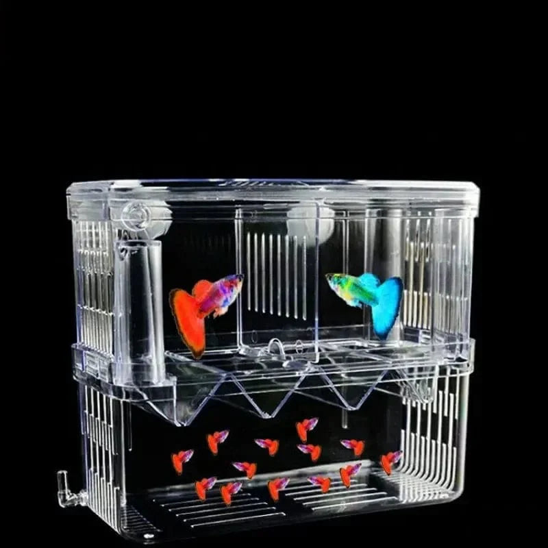 S/L/XL Akvarium Akril Dobbel-Däck Klar Fisk Avlusing Isolasjonsboks Akvarium Avler Fisk Klegg Divider Reker Fisk Skadet | Luvikno