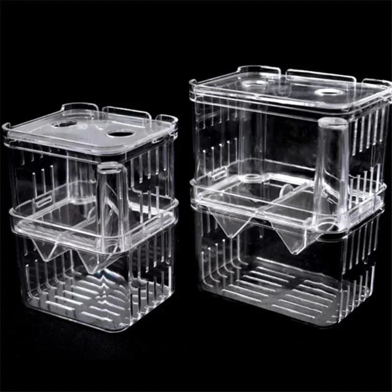S/L/XL Akvarium Akril Dobbel-Däck Klar Fisk Avlusing Isolasjonsboks Akvarium Avler Fisk Klegg Divider Reker Fisk Skadet | Luvikno