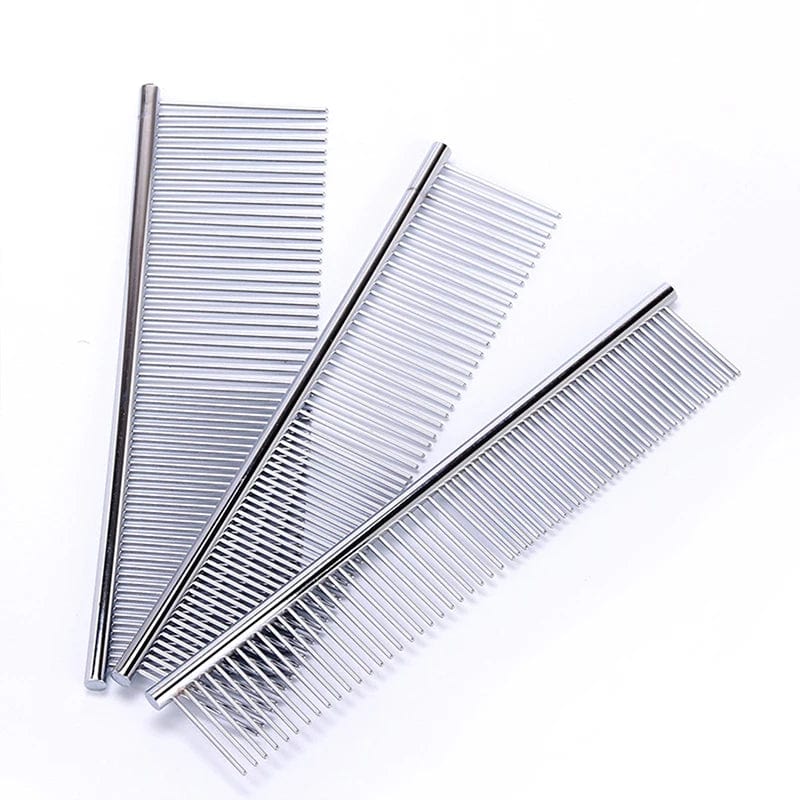 Pet Dematting Comb Rustfritt Stål Pet Grooming Kamm for Hunder og Katter Fjerner Skånsomt Løs Underull Loppkamm Pretty&Better | Luvikno