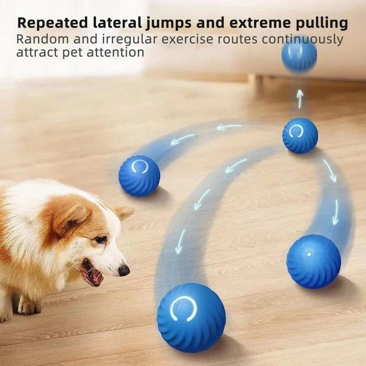 Smart Dog Toy Ball Elektronisk Interaktivt Kjæledyrleketøy Bevegelig Ball USB Automatisk Bevegelig Hoppende for Valp Fødselsdagsgave Katt Produkt | Luvikno