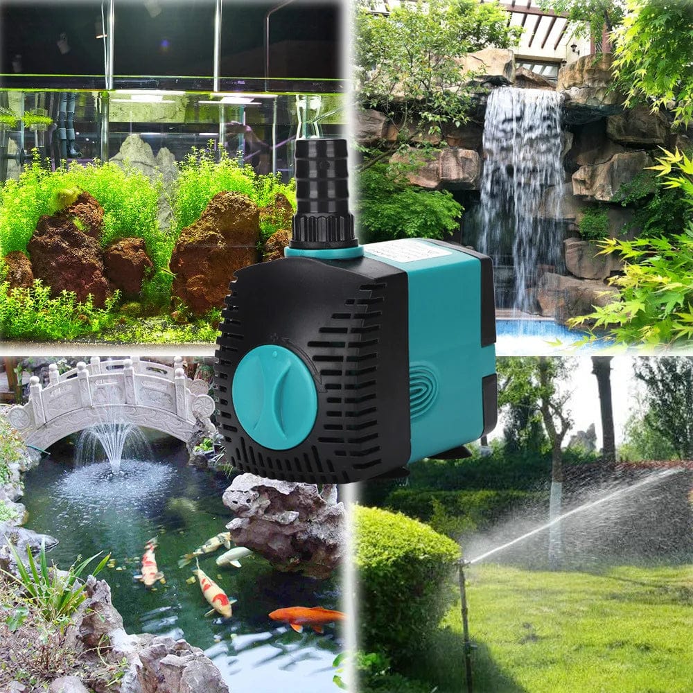 Ultra-Stille 3-60W Nedsenkbar Vannfontene Pumpe Filter Fiskedam Akvarium Vannpumpe Tank Fontene EU US 220V-240V | Luvikno