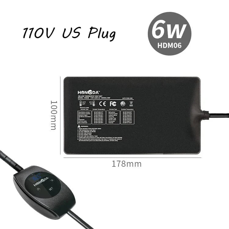 Terrarium Reptiler firfisle Varme Matte Klatring Kjæledyr Oppvarming Varmeputer Intelligent Justerbar Temperaturkontroller Matter 110v/220v | Luvikno