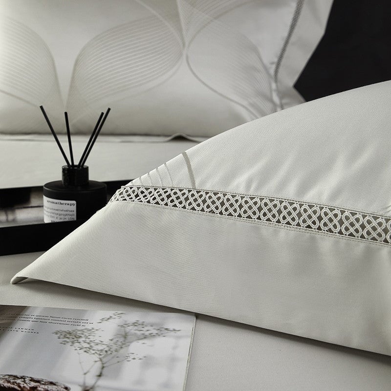 Platinum Luxury Duvet Cover Set – 1000 TC Cotton med Silke Satin Finish | Luvikno