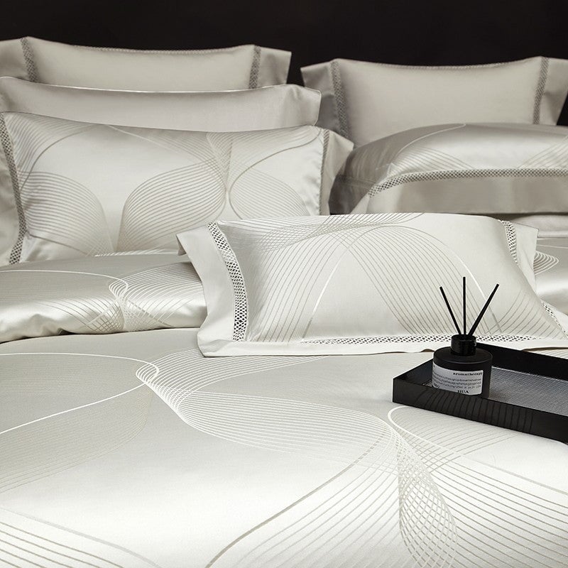 Platinum Luxury Duvet Cover Set – 1000 TC Cotton med Silke Satin Finish | Luvikno