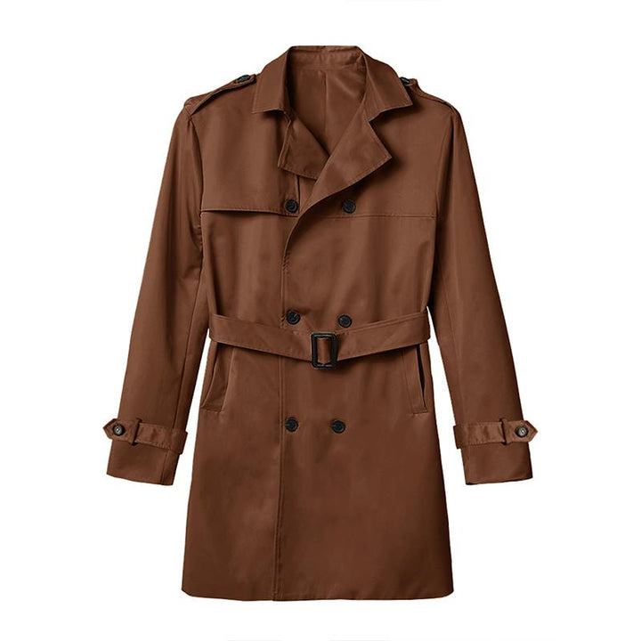 Luvik | Pitkähihaiset Kaksirivinen Trenchcoat Käänteellä Ja Vyöllä