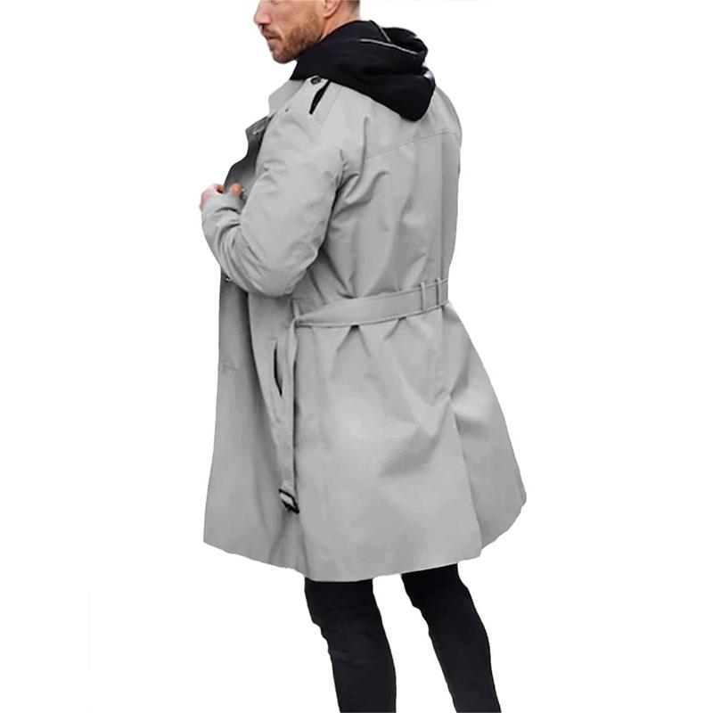 Luvik | Pitkähihaiset Kaksirivinen Trenchcoat Käänteellä Ja Vyöllä