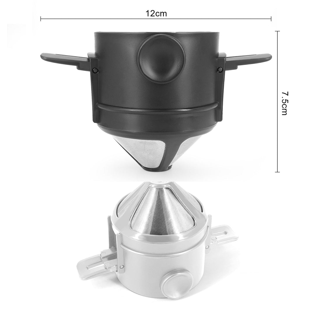 Bærbar sammenleggbar kaffefilter i rustfritt stål gjenbrukbar kaffetrakter | Luvikno