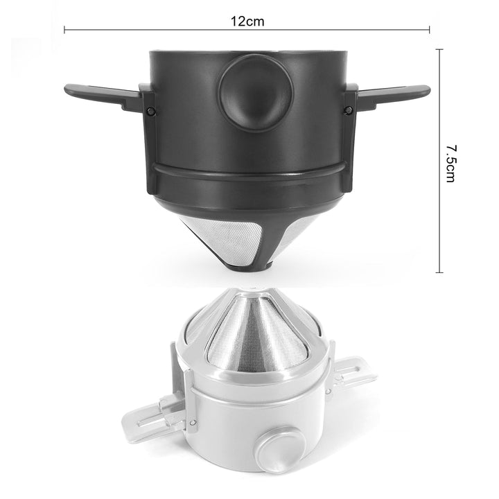 Bærbar sammenleggbar kaffefilter i rustfritt stål gjenbrukbar kaffetrakter | Luvikno