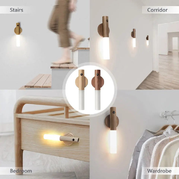 Vegglampe Bærbar LED Tre Trådløs Lampe Luvikno