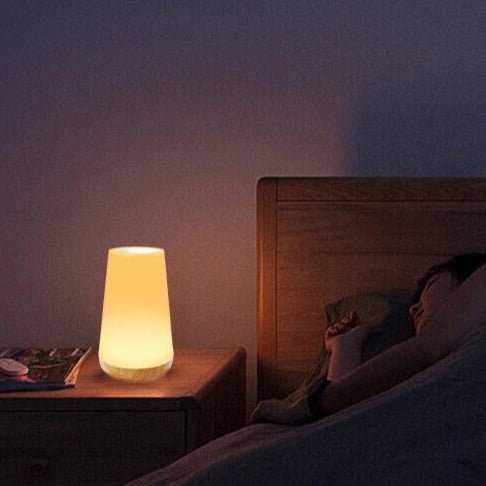 LED Bordlampe med Trebase og Berøringskontroll Luvikno