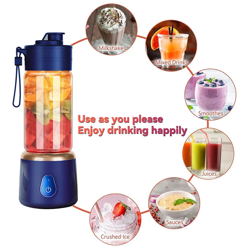 Bærbar USB-lading Elektrisk Juicer Mini Blender Fruktpresse Mixer | Luvikno