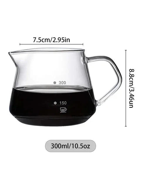 Pour Over Coffee Maker Set Glass Carafe Coffee with Glass Coffee Filter | Luvikno