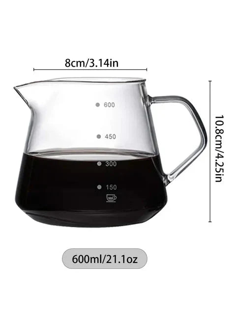 Pour Over Coffee Maker Set Glass Carafe Coffee with Glass Coffee Filter | Luvikno