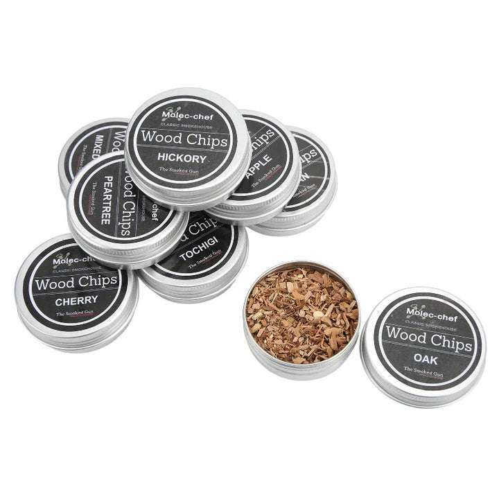 Premium Cocktail Smoker Kit med Whiskey Wood Smoking Infuser Chips | Luvikno