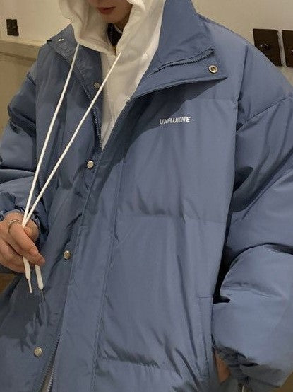 Luvik | Ylipitkä Väärennetty Kaksiosainen Puffer-takki Huoodilla