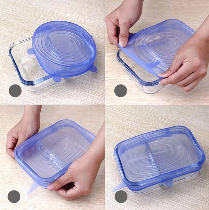 EcoLid - 6 Silikon Reusable Stretch Covers | Luvikno