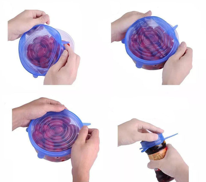 EcoLid - 6 Silikon Reusable Stretch Covers | Luvikno