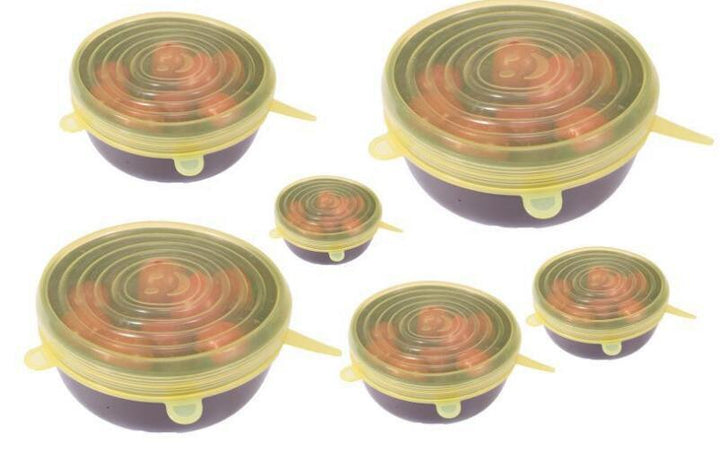EcoLid - 6 silikon gjenbrukbare stretch-lokk | Luvikno