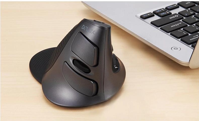 Ergonomisk Vertikal Trådløs 6 Knapper Mus | Luvikno