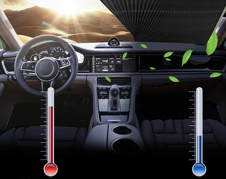 Retractable Front Windshield Sunshade | Luvikno