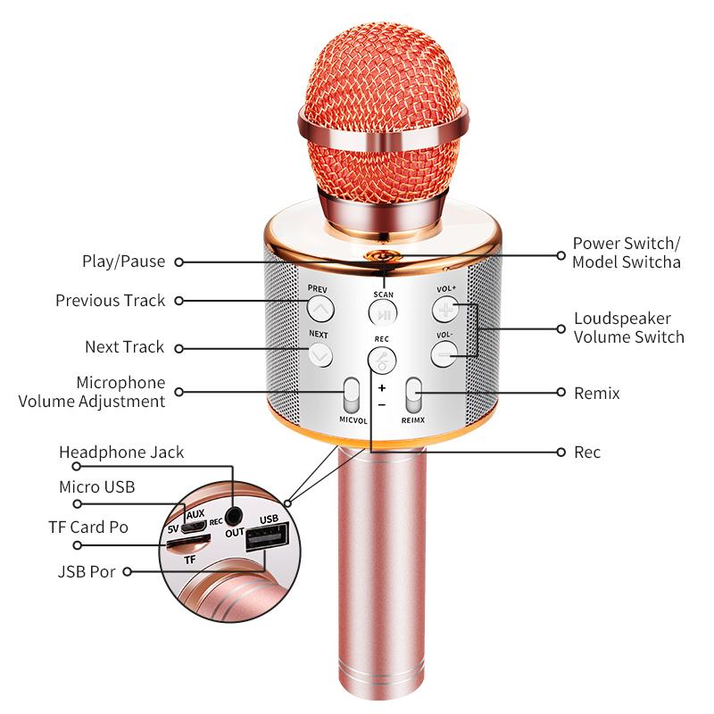 Nolae - Bluetooth Karaoke Mikrofon | Luvikno