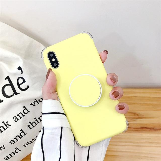 Candee - Matt Silikon iPhone Deksel med Ring | Luvikno