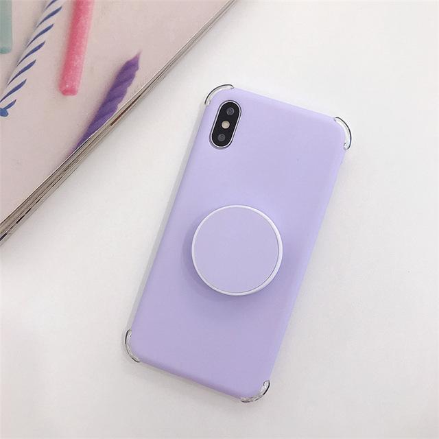 Candee - Matt Silikon iPhone Deksel med Ring | Luvikno