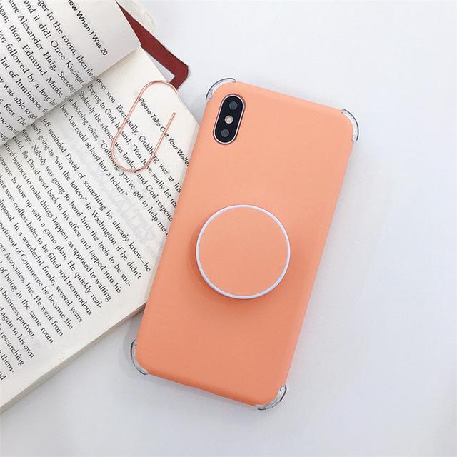 Candee - Matt Silikon iPhone Deksel med Ring | Luvikno