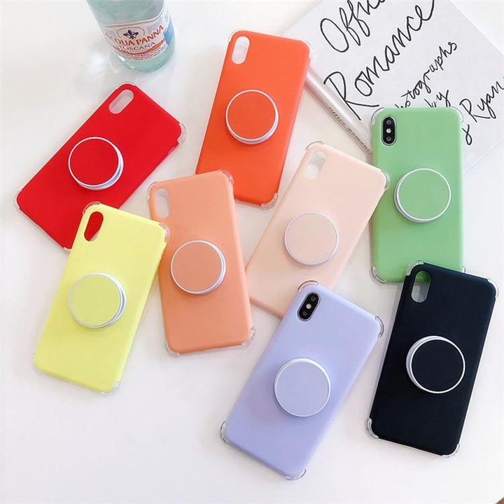 Candee - Matt Silikon iPhone Deksel med Ring | Luvikno