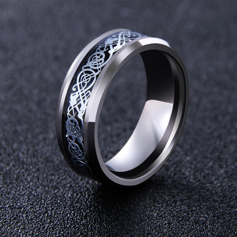 Dragon's Breath - Stål Viking Ring | Luvikno