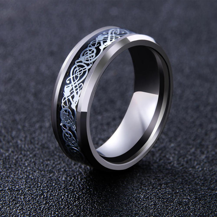 Dragon's Breath - Stål Viking Ring | Luvikno