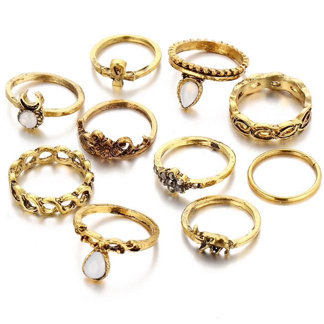 Bohemesk Ringsett - 10 Ringer | Luvikno