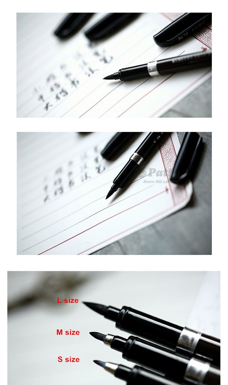 Kalligrafi Pensel Pens - 3 Stykker | Luvikno