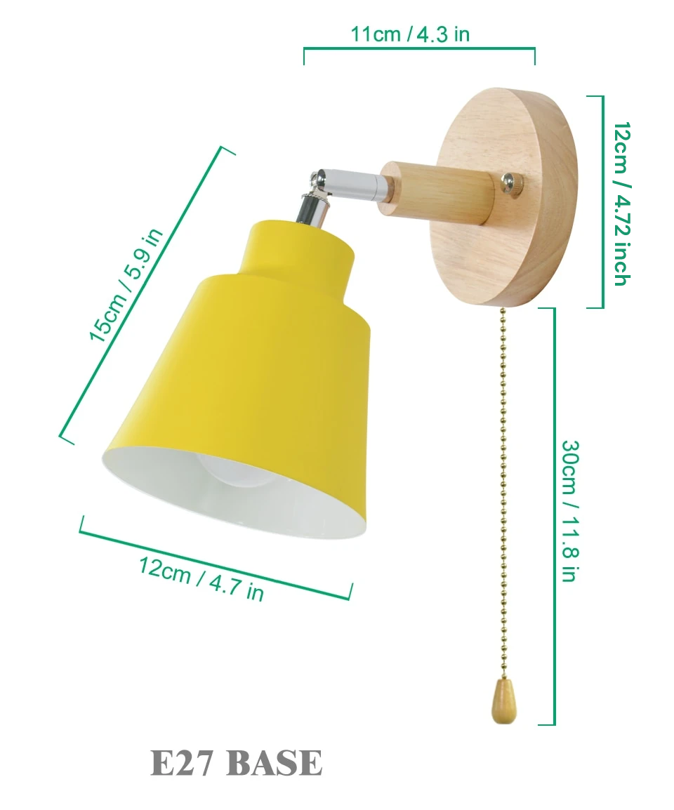Vegglampe med trekkbryter - TwistGlow | Luvikno