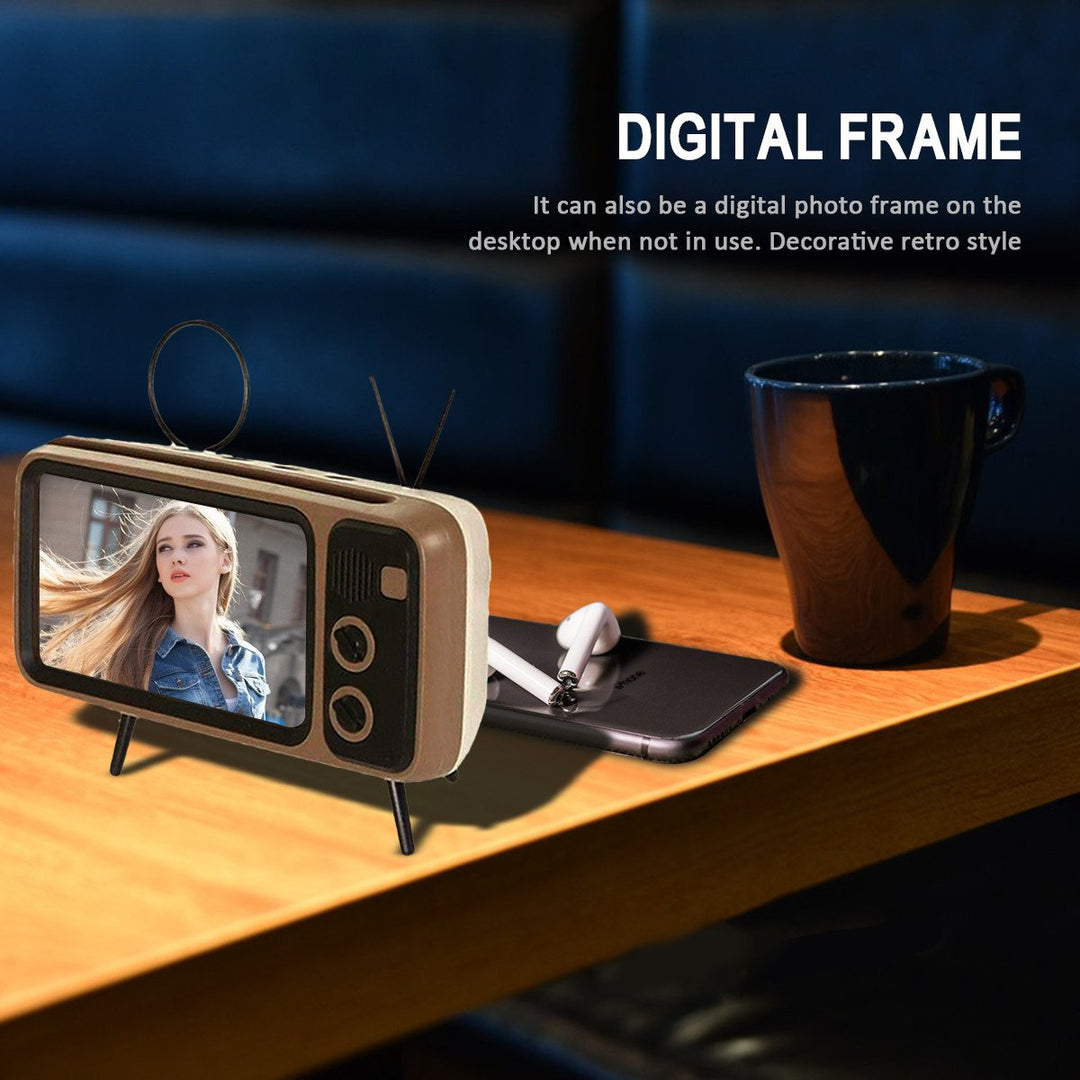 Retro TV Bluetooth Høyttaler Mobiltelefonholder | Luvikno
