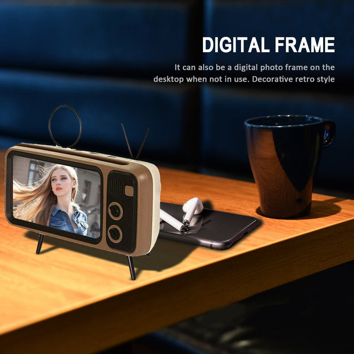 Retro TV Bluetooth Høyttaler Mobiltelefonholder | Luvikno