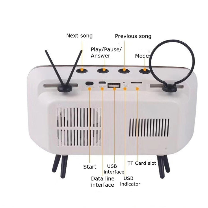 Retro TV Bluetooth Høyttaler Mobiltelefonholder | Luvikno