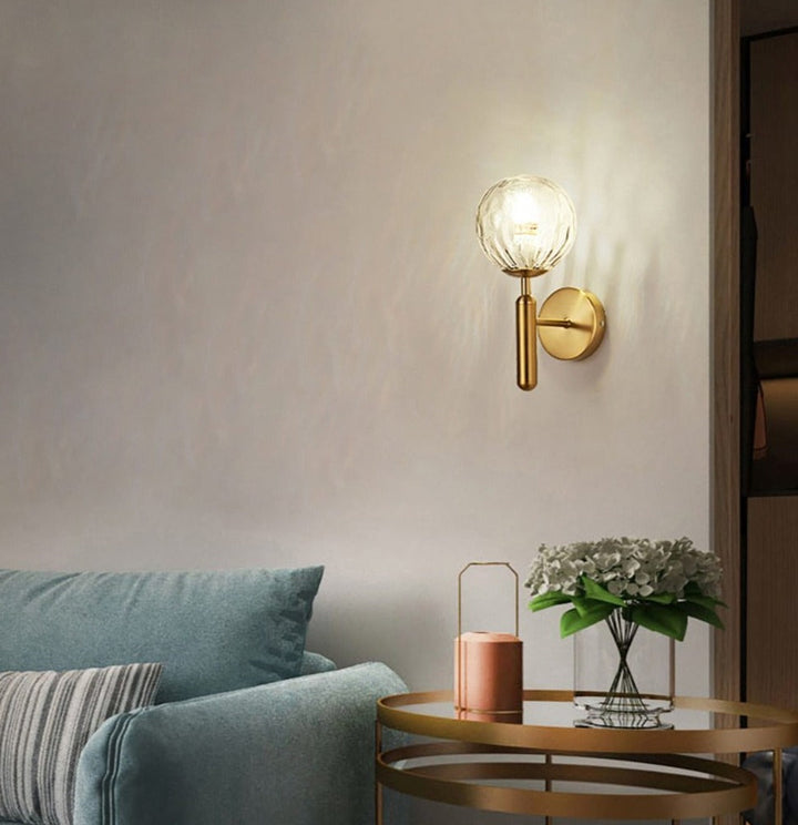 Moderne Glass Rund Vegglampe | Luvikno