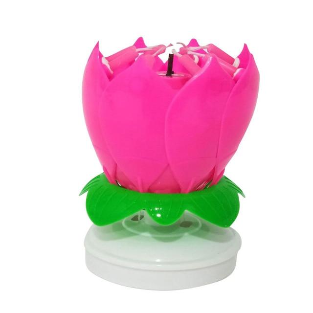 Roterende Lotus Kake Lys | Luvikno