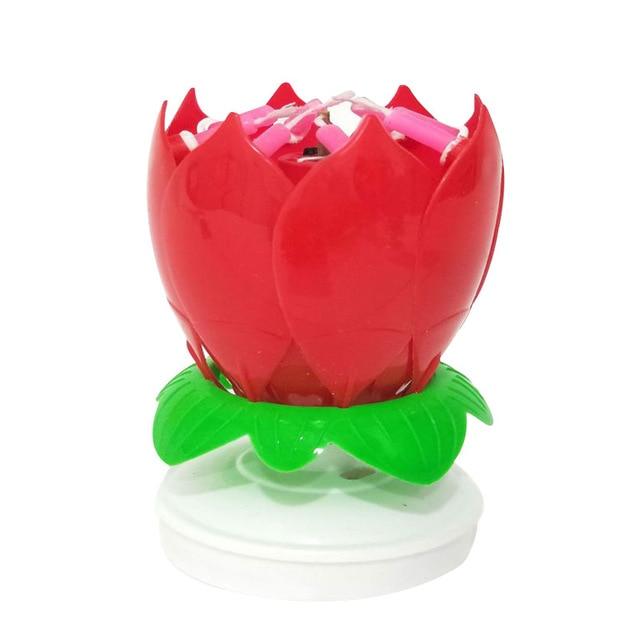 Roterende Lotus Kake Lys | Luvikno