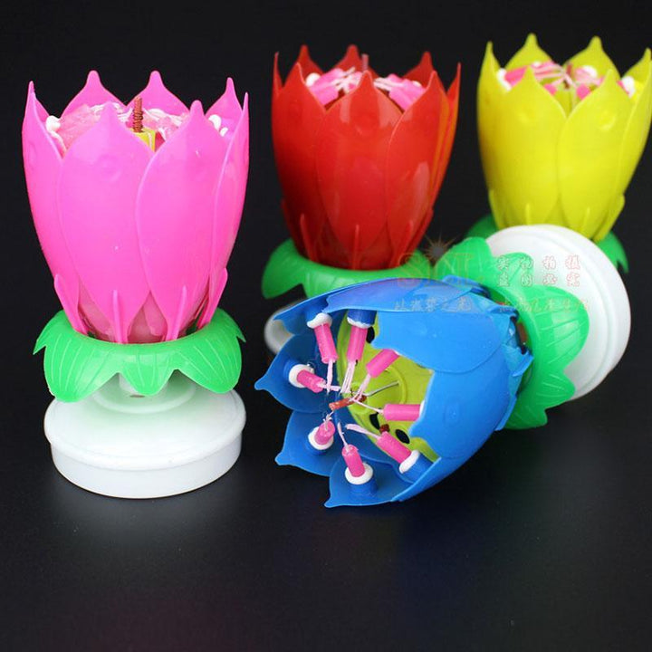 Roterende Lotus Kake Lys | Luvikno