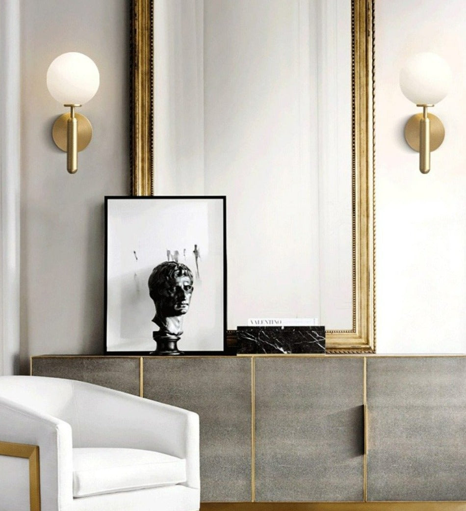 Moderne Glass Rund Vegglampe | Luvikno