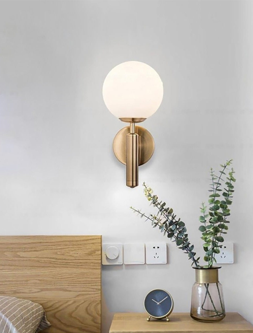 Moderne Glass Rund Vegglampe | Luvikno