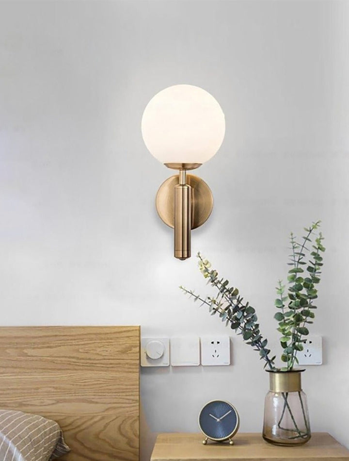 Moderne Glass Rund Vegglampe | Luvikno