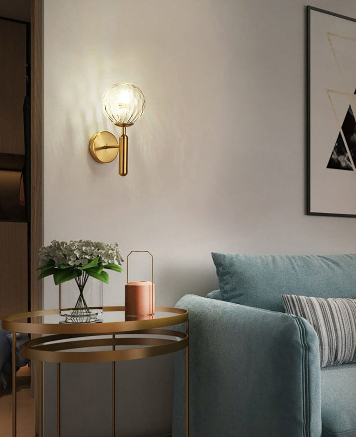 Moderne Glass Rund Vegglampe | Luvikno