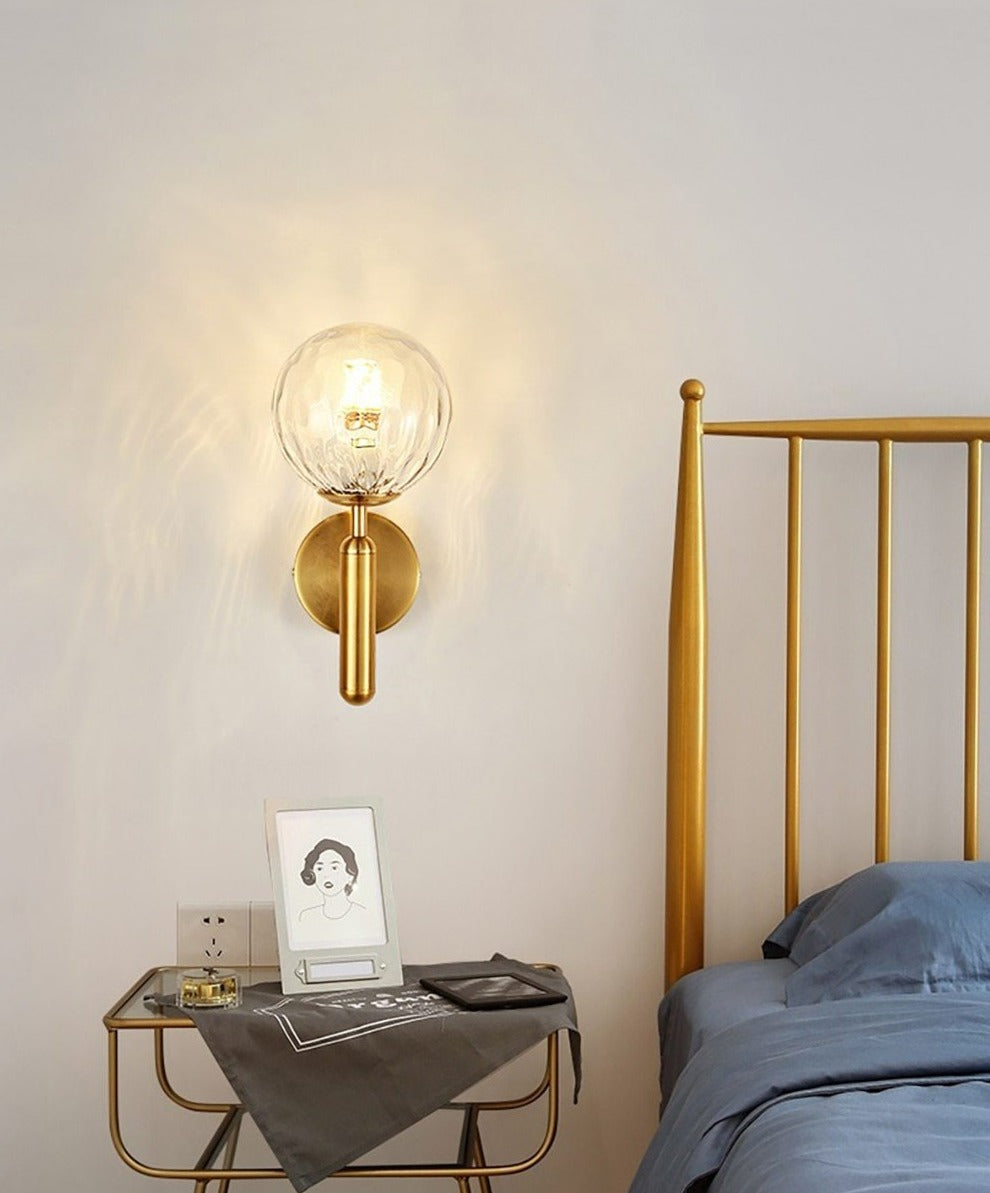 Moderne Glass Rund Vegglampe | Luvikno