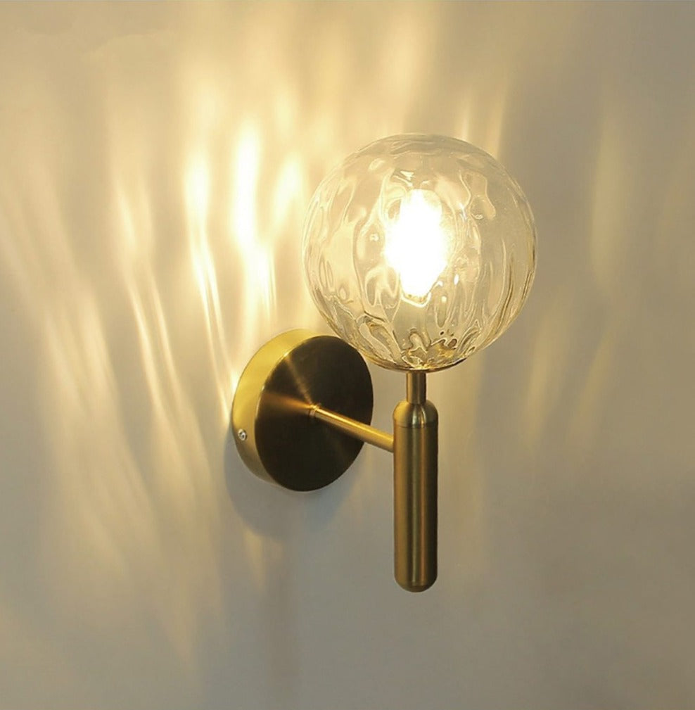 Moderne Glass Rund Vegglampe | Luvikno