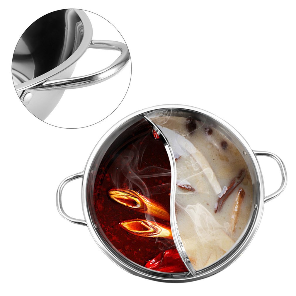 Hot Pot Twin Delte Rustfritt Stål Panne | Luvikno